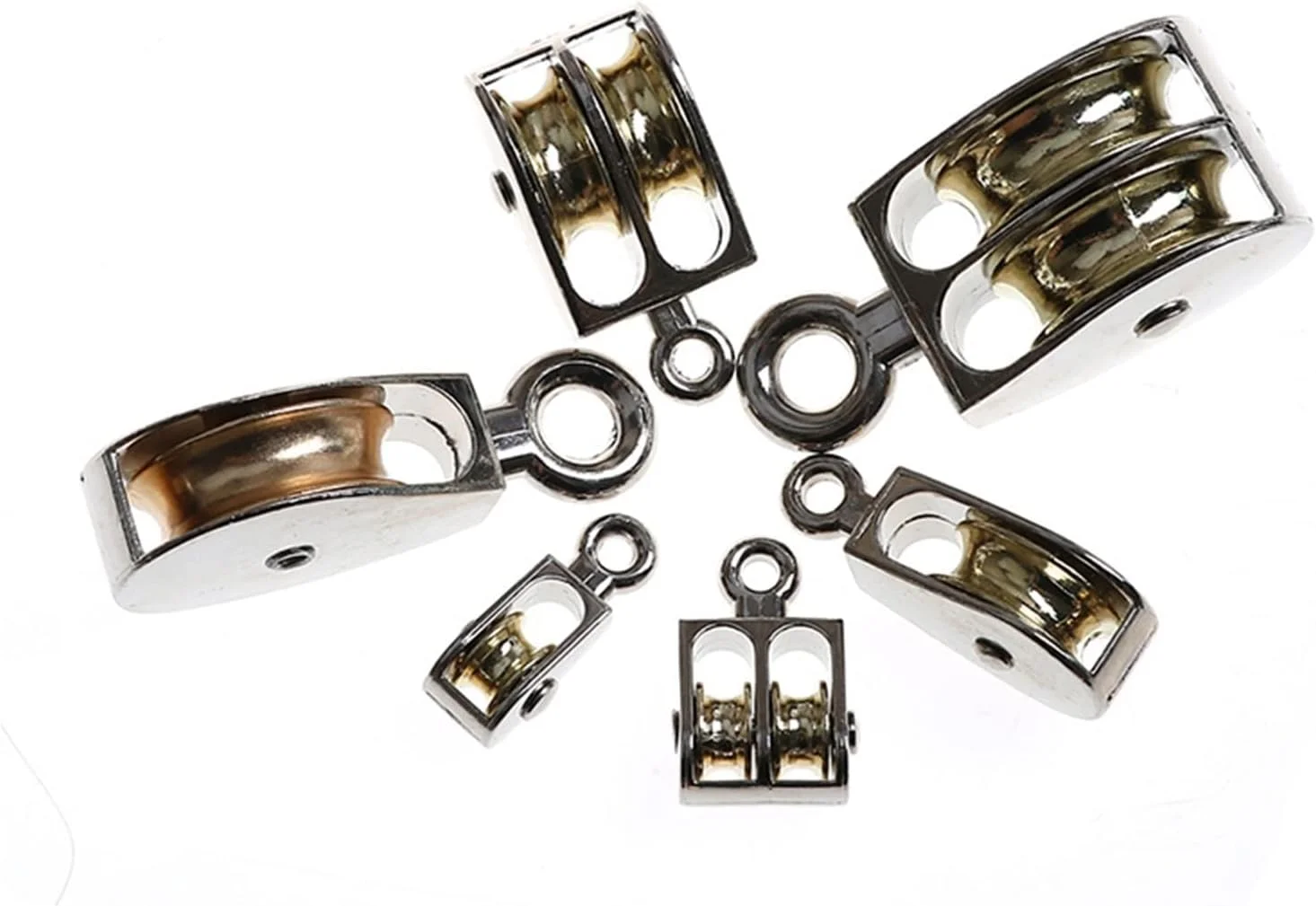 قرقره فلزی SEMONE، قرقره ثابت آلیاژی، بلوک تاجی و طناب، چرخ بالابر، قرقره تکی/دوتایی (قرقره تکی 75 میلی‌متری)