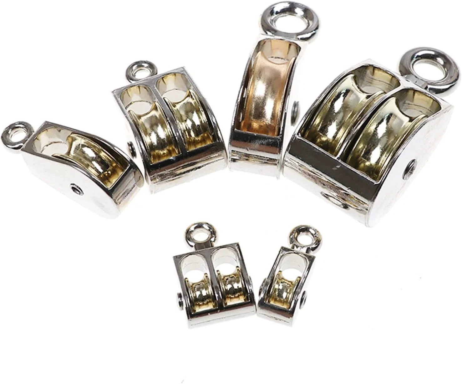 قرقره فلزی SEMONE، قرقره ثابت آلیاژی، بلوک تاجی و طناب، چرخ بالابر، قرقره تکی/دوتایی (قرقره تکی 75 میلی‌متری)