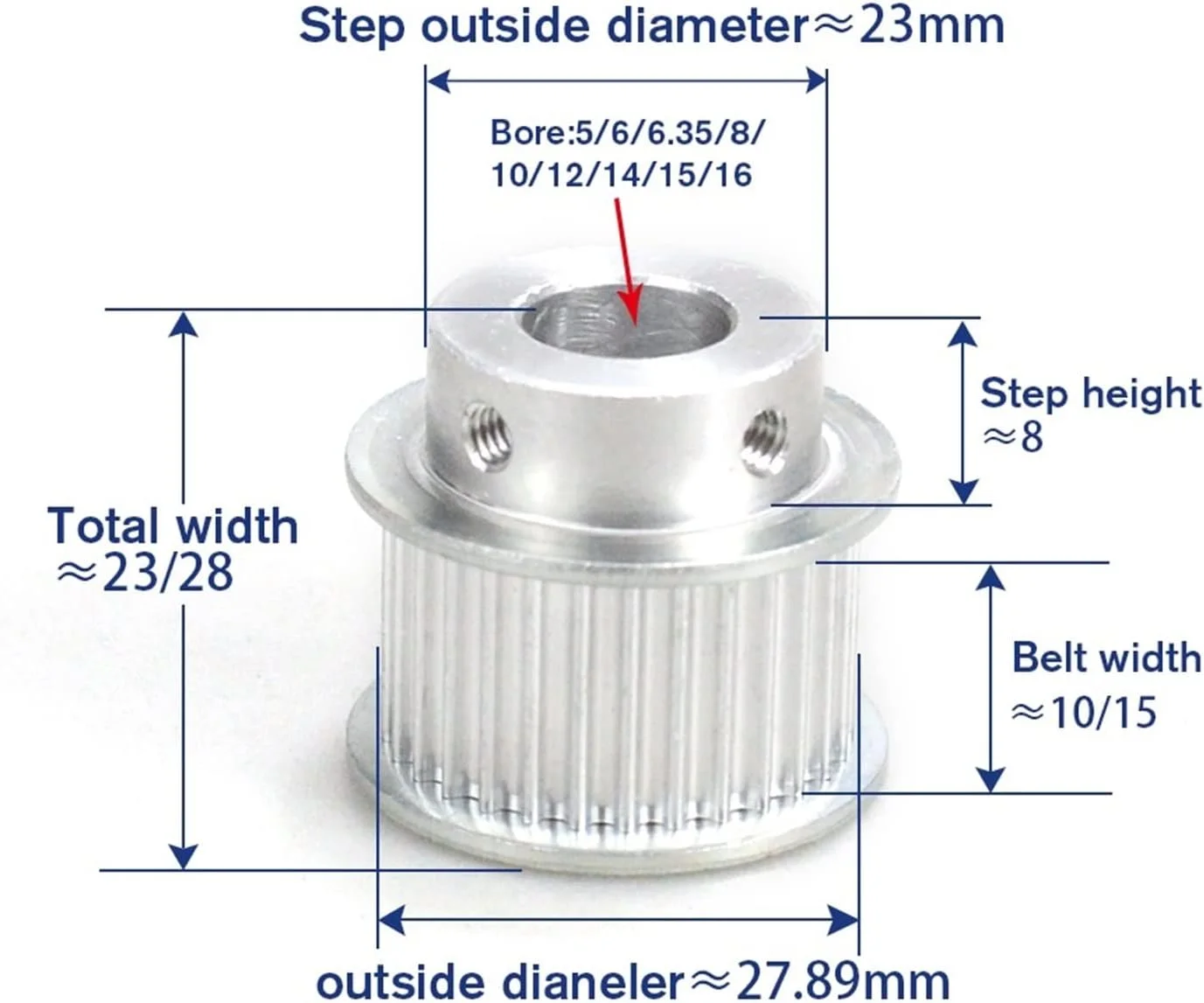پولی سوراخ دار SEMONE برای دستگاه CNC (رنگ: 1 عدد برای عرض تسمه 15 میلی متر، اندازه: 16 میلی متر) پولی سوراخ دار SEMONE برای دستگاه CNC (رنگ: 1 عدد برای عرض تسمه 15 میلی متر، اندازه: 16 میلی متر)