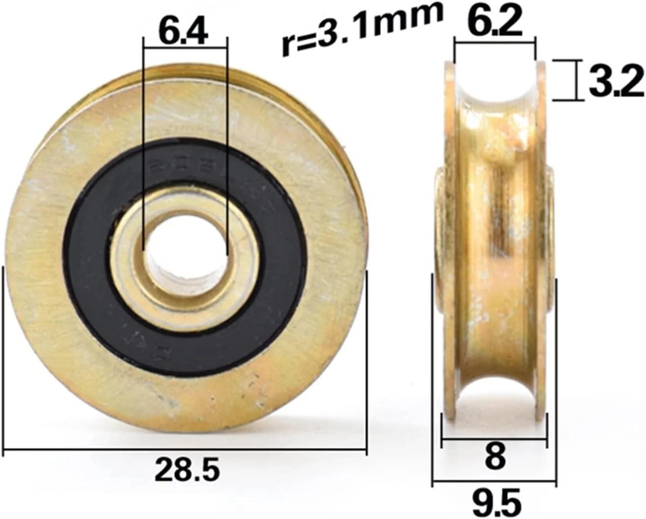 قرقره SEMONE با بلبرینگ شیاردار، چرخ مقعر، چرخ راهنمای سیم بکسل، چرخ آویز، قرقره نگهدارنده، قرقره ثابت خط متقاطع
