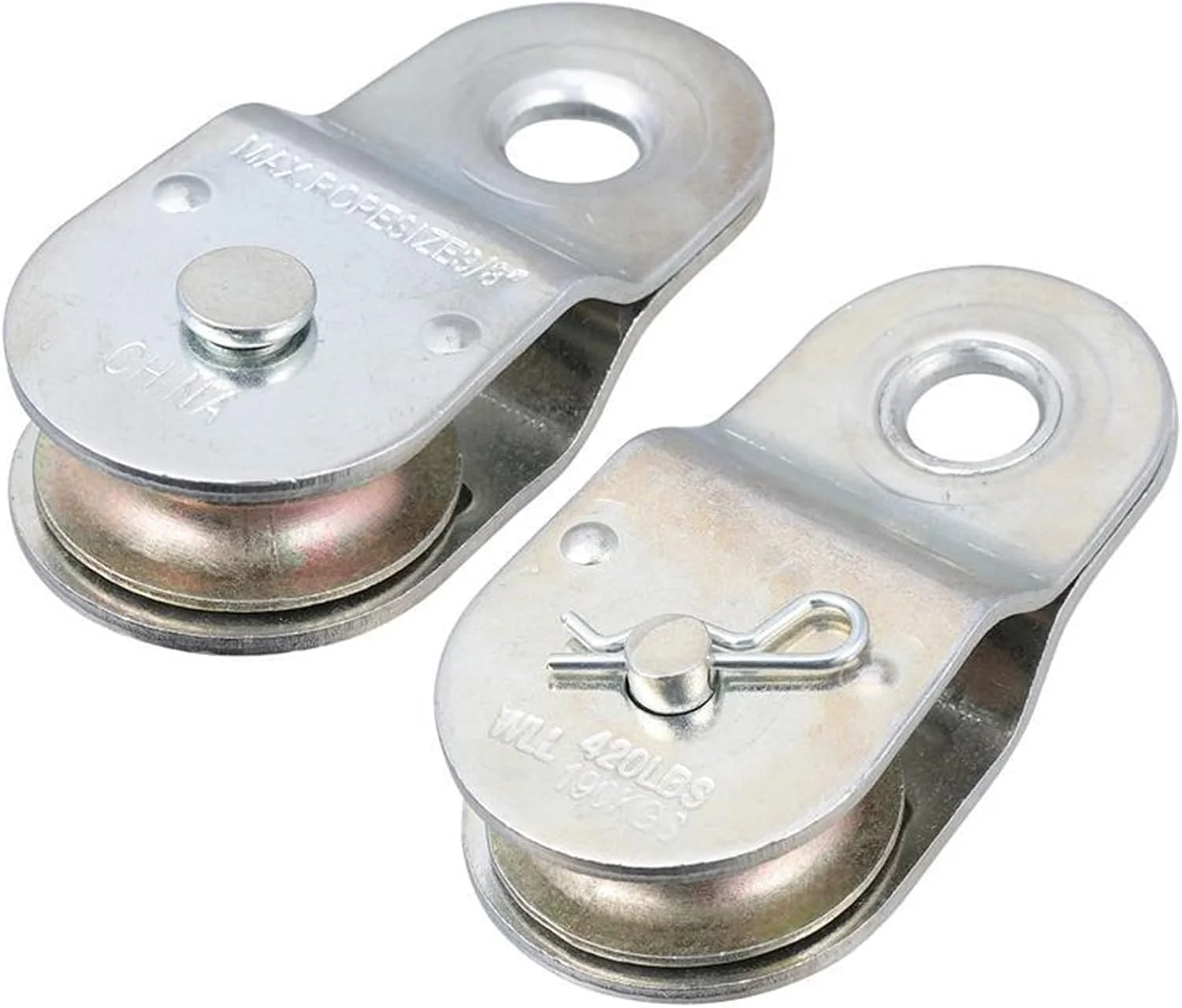 قرقره SEMONE، 2 عدد قرقره تکی فولادی، چرخ کشش سیم آویز، قرقره کابل سیم بالابر برای جرثقیل صنایع ماشین آلات