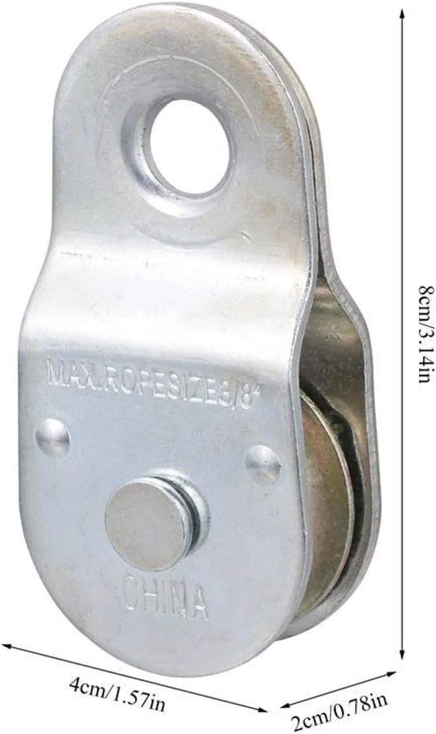 قرقره SEMONE، 2 عدد قرقره تکی فولادی، چرخ کشش سیم آویز، قرقره کابل سیم بالابر برای جرثقیل صنایع ماشین آلات