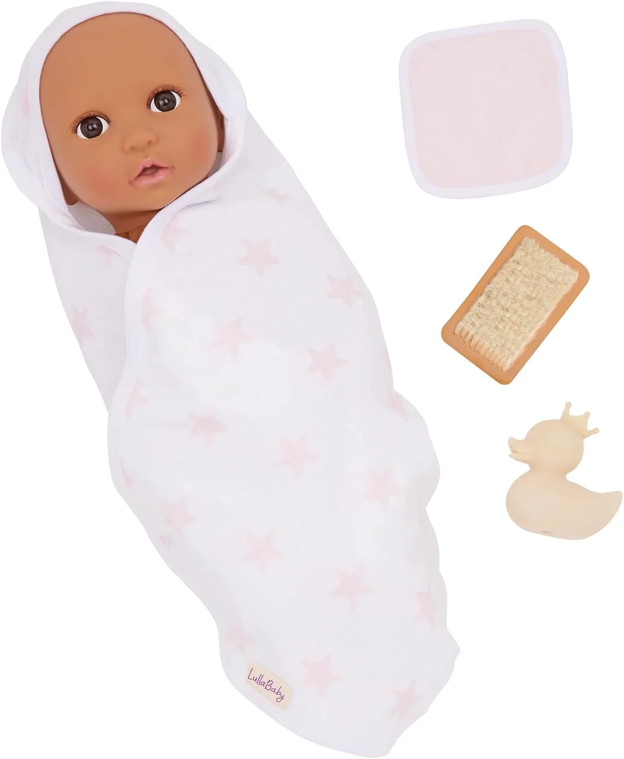 LullaBaby - ست مد 13 تکه - لباس عروسک نوزاد - لباس خواب، لباس و لوازم جانبی حمام - بازی تخیلی - اسباب بازی برای کودکان 2 سال به بالا - ست لباس عروسک نوزاد