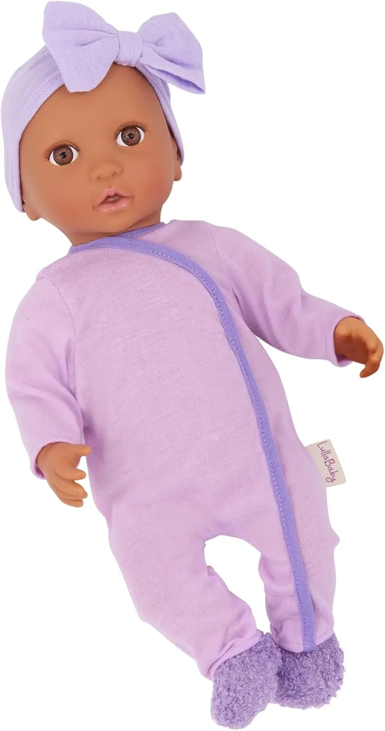 LullaBaby - ست مد 13 تکه - لباس عروسک نوزاد - لباس خواب، لباس و لوازم جانبی حمام - بازی تخیلی - اسباب بازی برای کودکان 2 سال به بالا - ست لباس عروسک نوزاد