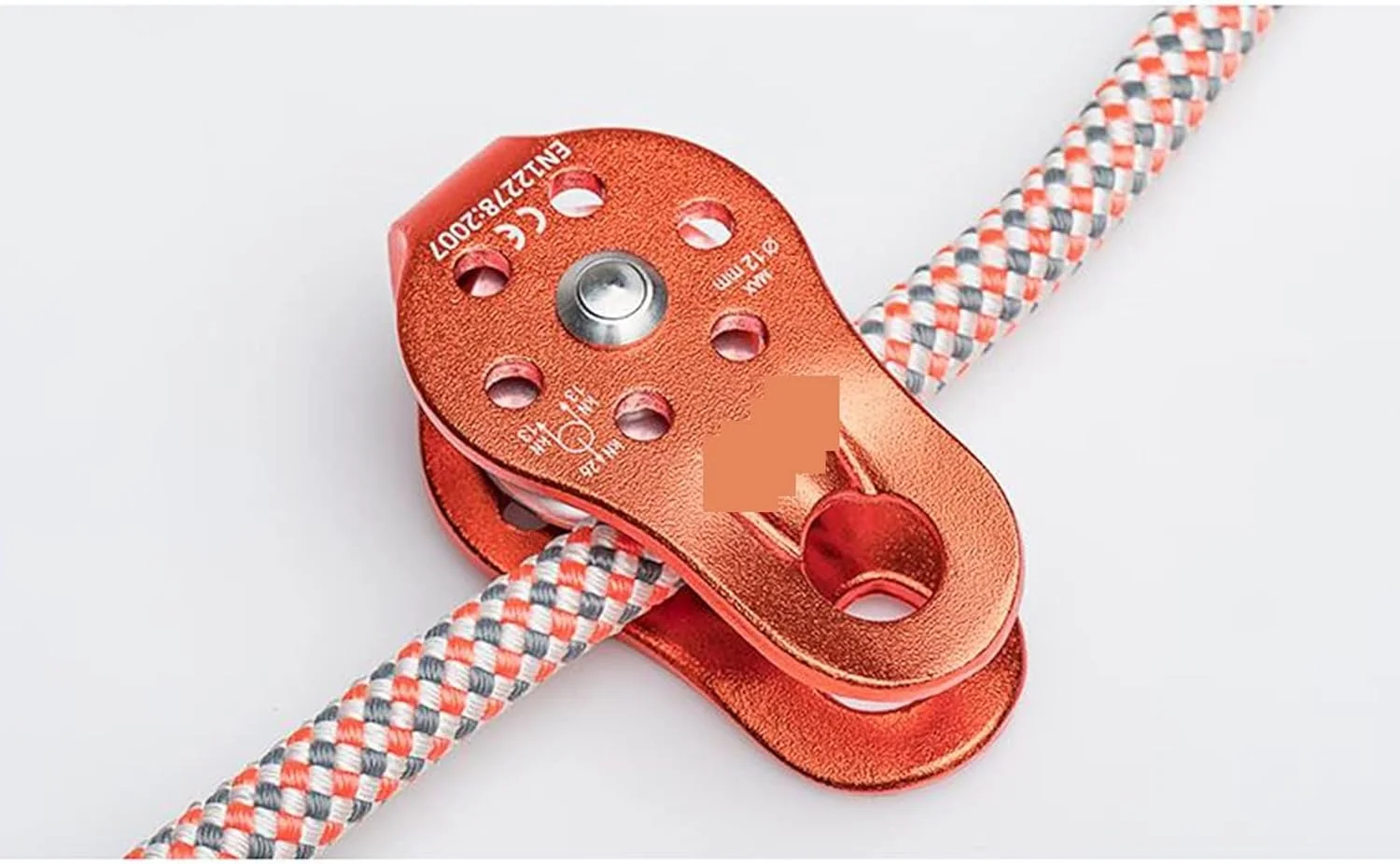 قرقره سنگ نوردی SEMONE، قرقره تک تسمه با صفحه جانبی ثابت، ابزار بقا در فضای باز، تجهیزات حمل و نقل در ارتفاعات بالا (نارنجی)