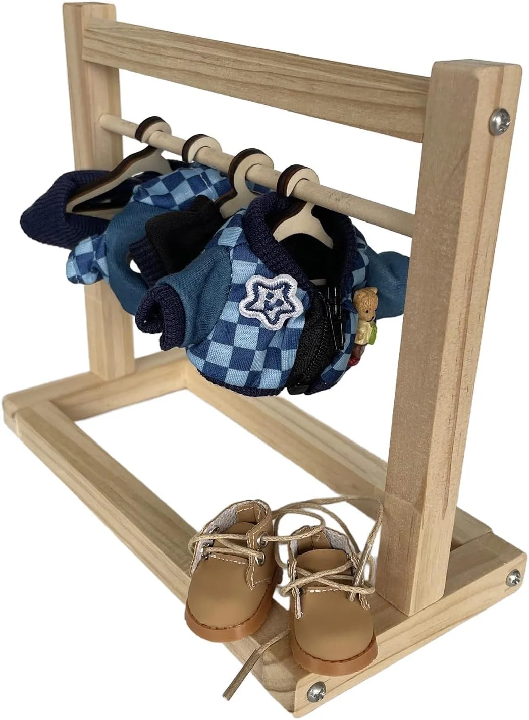 ست لباس عروسک لابوبو، شامل 4 تکه کلاه، هودی، تاپ و شلوار - استایل کژوال و جذاب برای عروسک های 17 سانتی متری (عروسک شامل نمی شود)