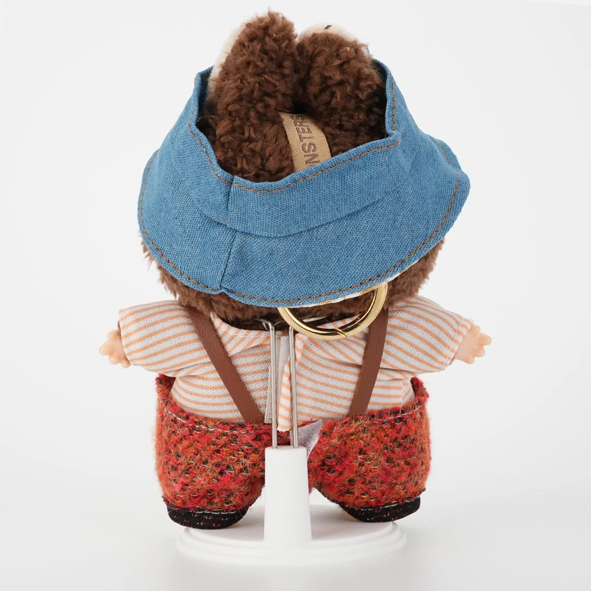 ست لباس و لوازم جانبی عروسک KASTWAVE مدل Gentleman Style، شامل لباس، سرهمی و کلاه، به همراه 1 پایه عروسک، لباس شیک و فانتزی (بدون عروسک) مناسب برای عروسک های پولیشی لابوبو 17 سانتی متری