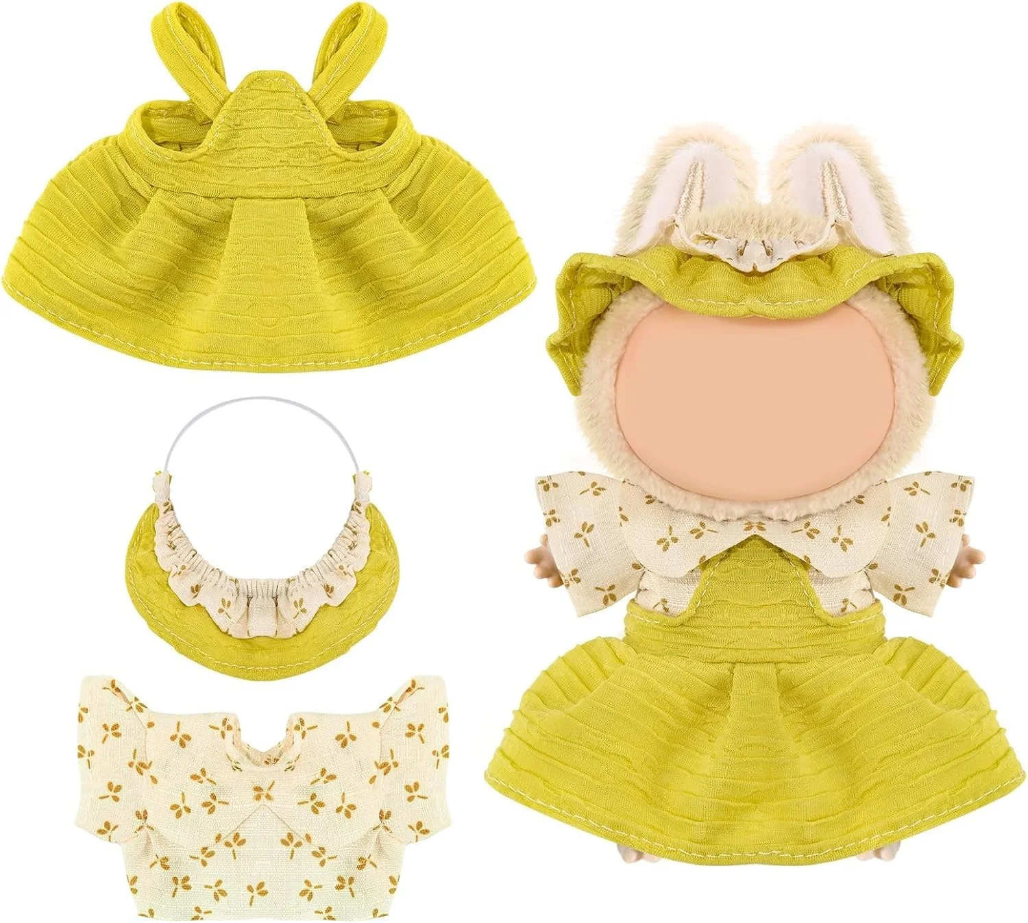 لباس عروسک 17 سانتی متری، لباس های عروسکی زیبا مناسب برای لوازم جانبی عروسک ها، لباس برای عروسک پولیشی 17 سانتی متری، طراحی شده برای لباس های لابوبو، لباس های مد روز ممتاز با لوازم جانبی