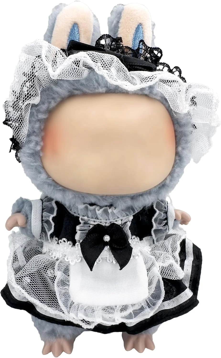 لباس های مد روز برای لابوبو، لباس عروسک 17 سانتی متری به همراه لوازم جانبی، لباس های مد روز با کیفیت عالی به همراه لوازم جانبی، بسته لباس و استایل شیک و لوکس عروسک، عروسک شامل نمی شود (مشکی)