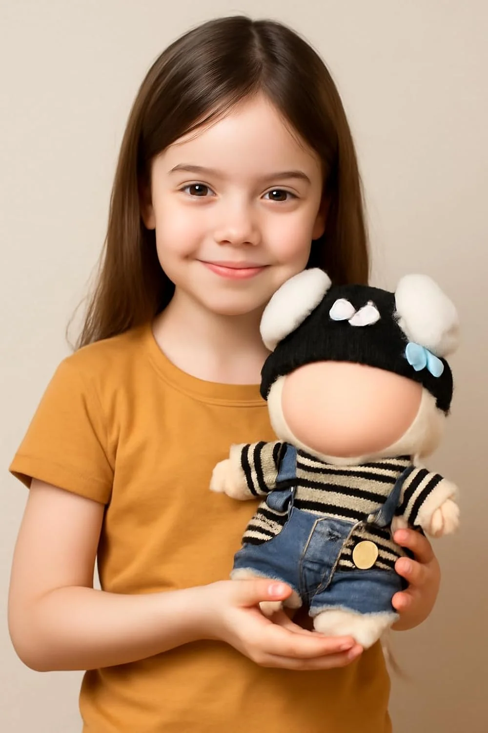 ست لباس بافتنی قلاب بافی KASTWAVE برای عروسک لابوبو 17 سانتی متری، شامل کلاه، تاپ و سرهمی دست ساز 3 تکه، لوازم جانبی لباس عروسک نخ نرم برای کلکسیونرها (عروسک شامل نمی شود)