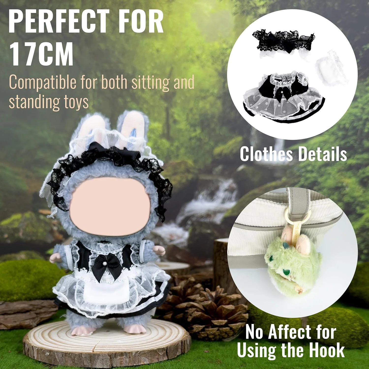 لباس های مد روز برای لابوبو، لباس عروسک 17 سانتی متری به همراه لوازم جانبی، لباس های مد روز با کیفیت عالی به همراه لوازم جانبی، بسته لباس و استایل شیک و لوکس عروسک، عروسک شامل نمی شود (مشکی) لباس های مد روز برای لابوبو، لباس عروسک 17 سانتی متری به همراه لوازم جانبی، لباس های مد روز با کیفیت عالی به همراه لوازم جانبی، بسته لباس و استایل شیک و لوکس عروسک، عروسک شامل نمی شود (مشکی)