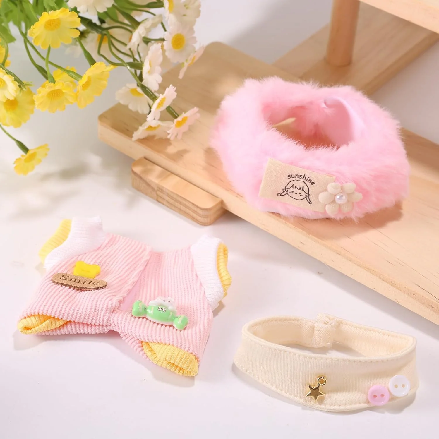 ست لباس 3 تکه KASTWAVE برای عروسک لابوبو، شامل جامپسوت، هدبند و شال گردن، لباس سبک شکر زیبا برای عروسک های 17 سانتی متری، لوازم جانبی لباس پوشیدن شایان ستایش ست لباس 3 تکه KASTWAVE برای عروسک لابوبو، شامل جامپسوت، هدبند و شال گردن، لباس سبک شکر زیبا برای عروسک های 17 سانتی متری، لوازم جانبی لباس پوشیدن شایان ستایش