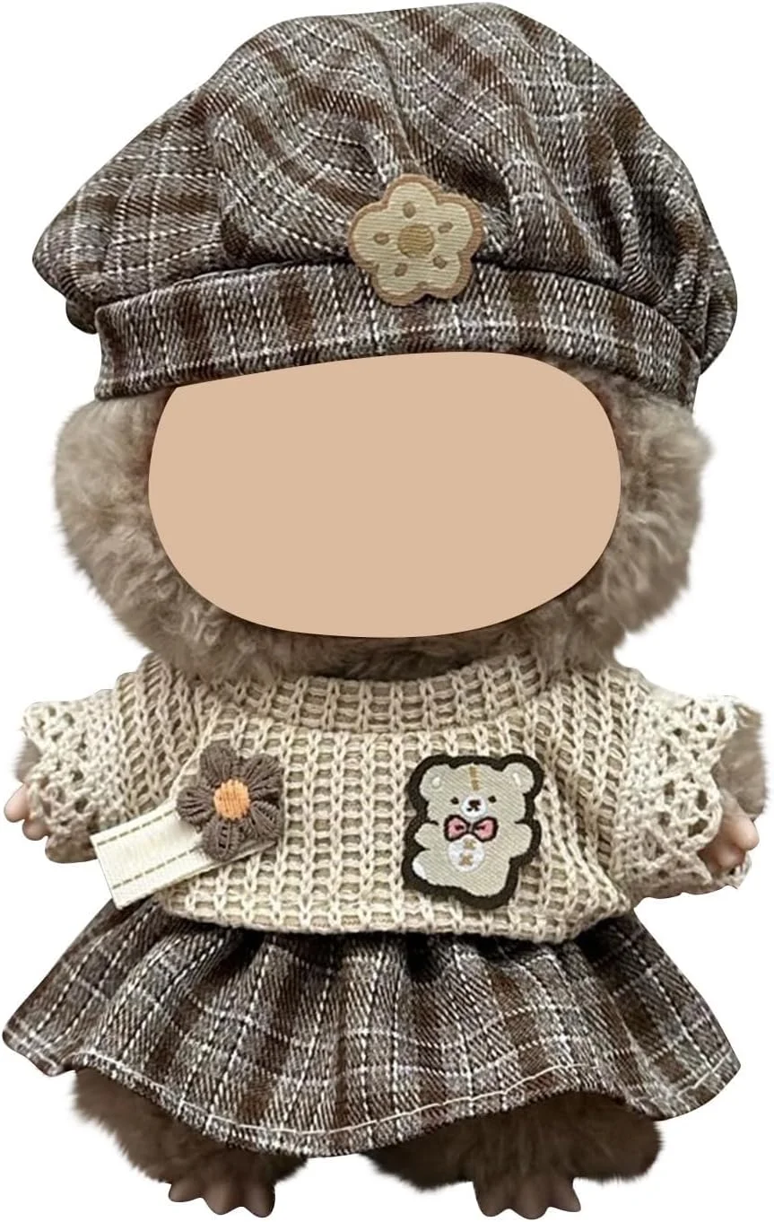 ست لباس بافتنی دست ساز KASTWAVE برای عروسک های لابوبو 15-17 سانتی متری، ژاکت، دامن و کلاه ناز، لوازم جانبی لباس پوشیدن شایان ستایش (عروسک شامل نمی شود) ست لباس بافتنی دست ساز KASTWAVE برای عروسک های لابوبو 15-17 سانتی متری، ژاکت، دامن و کلاه ناز، لوازم جانبی لباس پوشیدن شایان ستایش (عروسک شامل نمی شود)