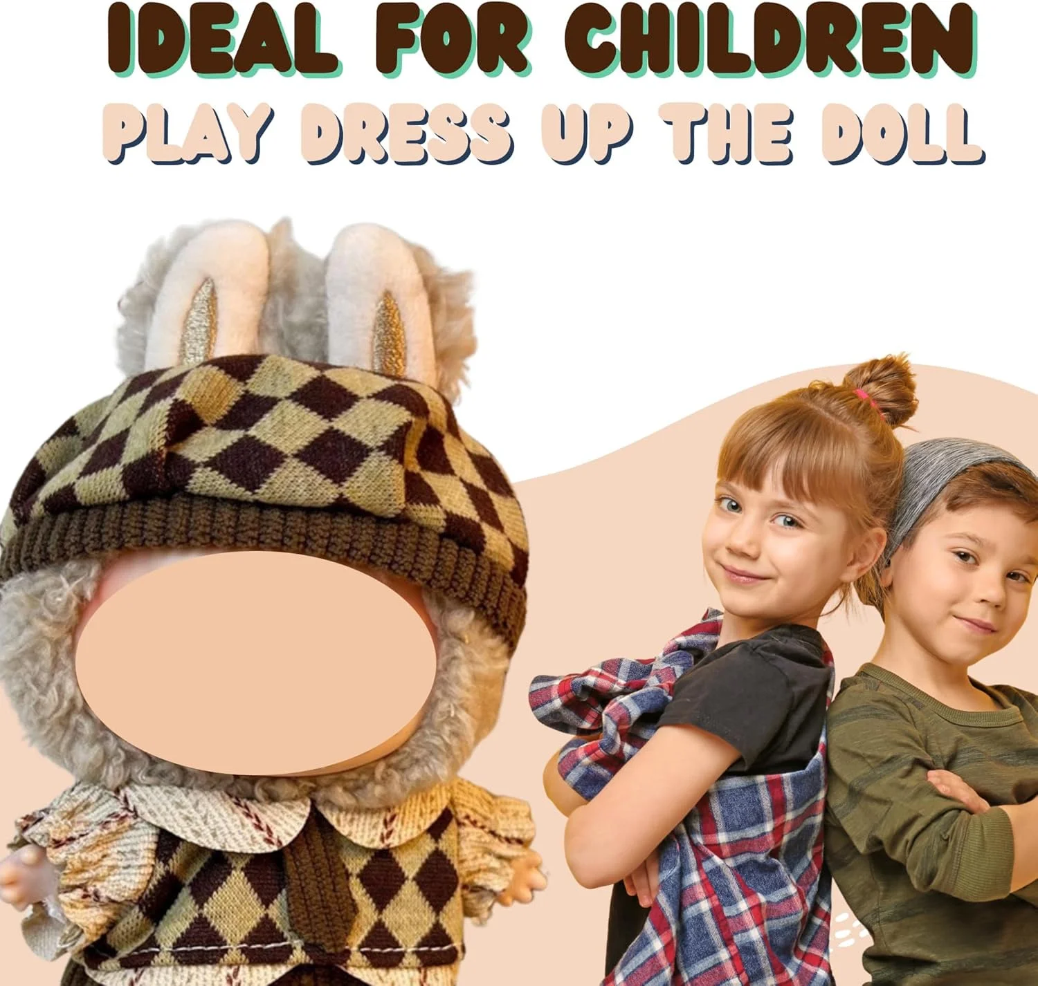 لباس عروسک سازگار با عروسک های لابوبو 17 سانتی متری، ست لباس 3 تکه شامل کلاه، لباس و لوازم جانبی، لباس شیک برای کلکسیونرهای عروسک لابوبو (عروسک پولیشی شامل نمی شود) لباس عروسک سازگار با عروسک های لابوبو 17 سانتی متری، ست لباس 3 تکه شامل کلاه، لباس و لوازم جانبی، لباس شیک برای کلکسیونرهای عروسک لابوبو (عروسک پولیشی شامل نمی شود)