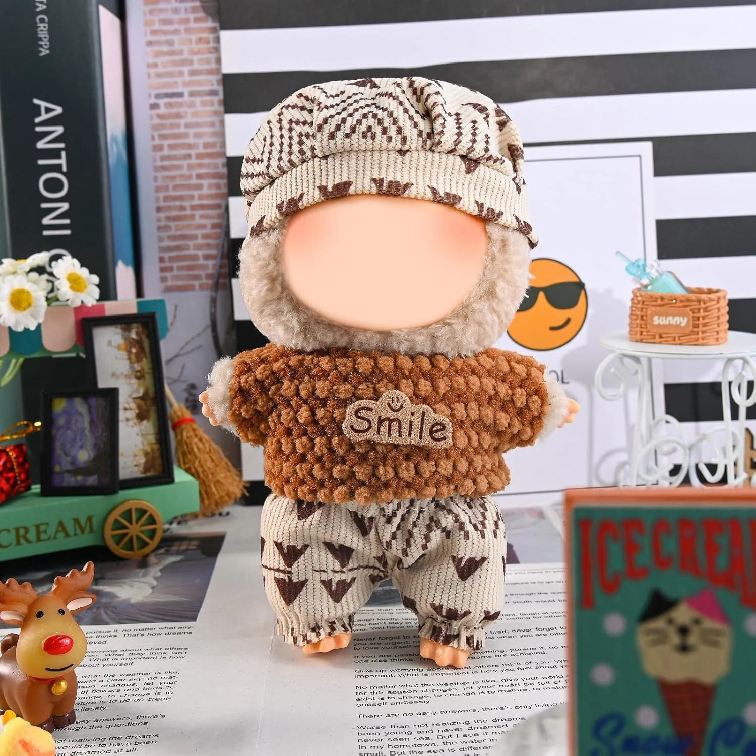 ست لباس بافتنی دست ساز 3 تکه برای عروسک لابوبو - سازگار با عروسک های 15 تا 17 سانتی متری (5.91-6.7 اینچ) فقط به عنوان لوازم جانبی، شامل کلاه، ژاکت و کیف، لوازم جانبی لباس عروسک دست ساز ممتاز ست لباس بافتنی دست ساز 3 تکه برای عروسک لابوبو - سازگار با عروسک های 15 تا 17 سانتی متری (5.91-6.7 اینچ) فقط به عنوان لوازم جانبی، شامل کلاه، ژاکت و کیف، لوازم جانبی لباس عروسک دست ساز ممتاز