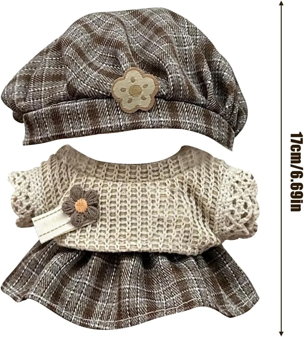 ست لباس بافتنی دست ساز KASTWAVE برای عروسک های لابوبو 15-17 سانتی متری، ژاکت، دامن و کلاه ناز، لوازم جانبی لباس پوشیدن شایان ستایش (عروسک شامل نمی شود) ست لباس بافتنی دست ساز KASTWAVE برای عروسک های لابوبو 15-17 سانتی متری، ژاکت، دامن و کلاه ناز، لوازم جانبی لباس پوشیدن شایان ستایش (عروسک شامل نمی شود)