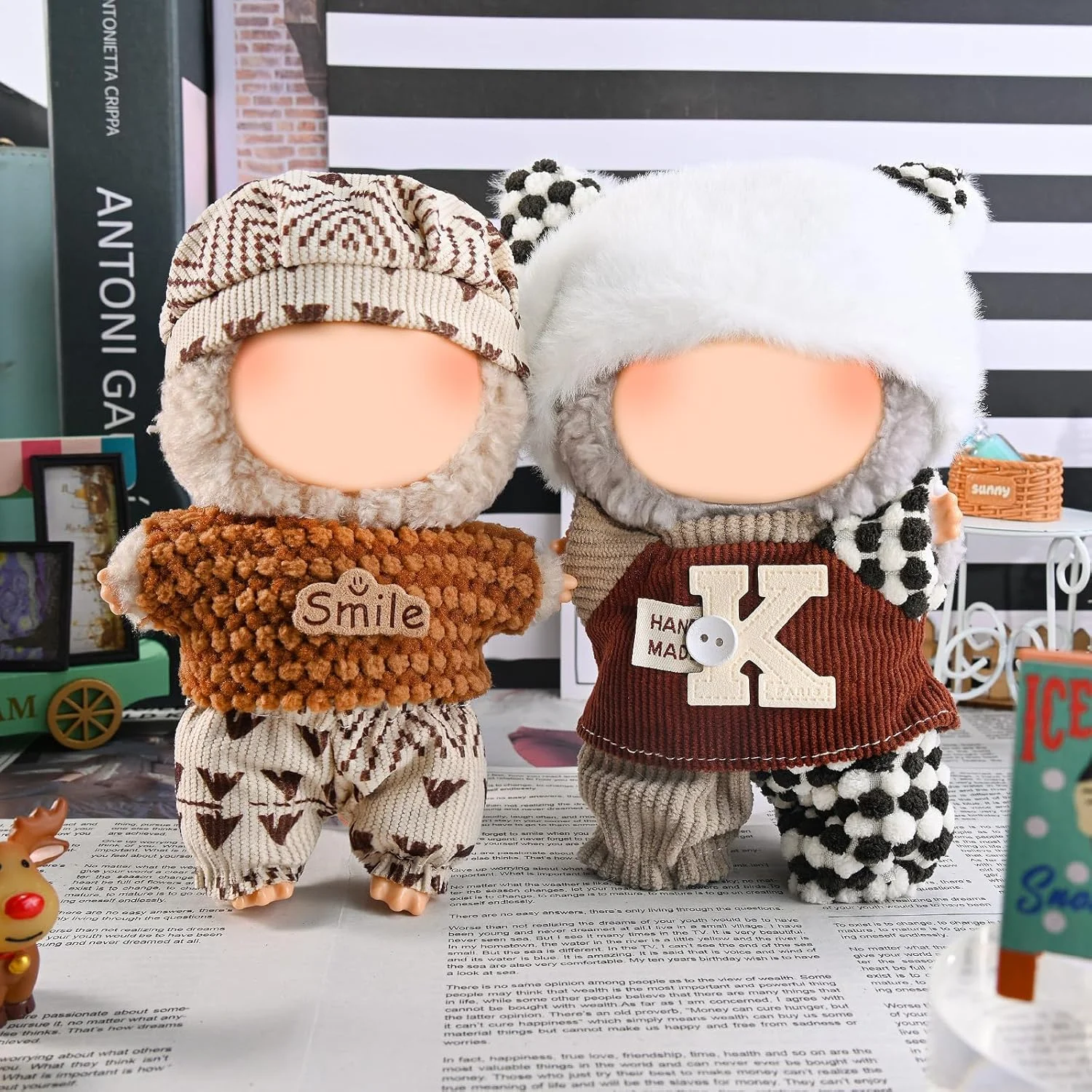 ست لباس بافتنی دست ساز 3 تکه برای عروسک لابوبو - سازگار با عروسک های 15 تا 17 سانتی متری (5.91-6.7 اینچ) فقط به عنوان لوازم جانبی، شامل کلاه، ژاکت و کیف، لوازم جانبی لباس عروسک دست ساز ممتاز ست لباس بافتنی دست ساز 3 تکه برای عروسک لابوبو - سازگار با عروسک های 15 تا 17 سانتی متری (5.91-6.7 اینچ) فقط به عنوان لوازم جانبی، شامل کلاه، ژاکت و کیف، لوازم جانبی لباس عروسک دست ساز ممتاز