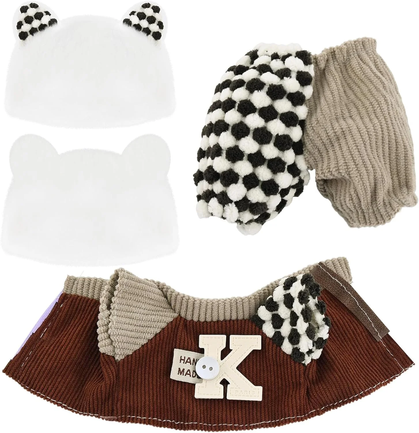 ست لباس بافتنی KASTWAVE برای عروسک لابوبو 17 سانتی متری، شامل کلاه، تاپ و سرهمی دست ساز 3 تکه، لوازم جانبی لباس عروسک با نخ نرم برای کلکسیونرها (عروسک شامل نمی شود) ست لباس بافتنی KASTWAVE برای عروسک لابوبو 17 سانتی متری، شامل کلاه، تاپ و سرهمی دست ساز 3 تکه، لوازم جانبی لباس عروسک با نخ نرم برای کلکسیونرها (عروسک شامل نمی شود)