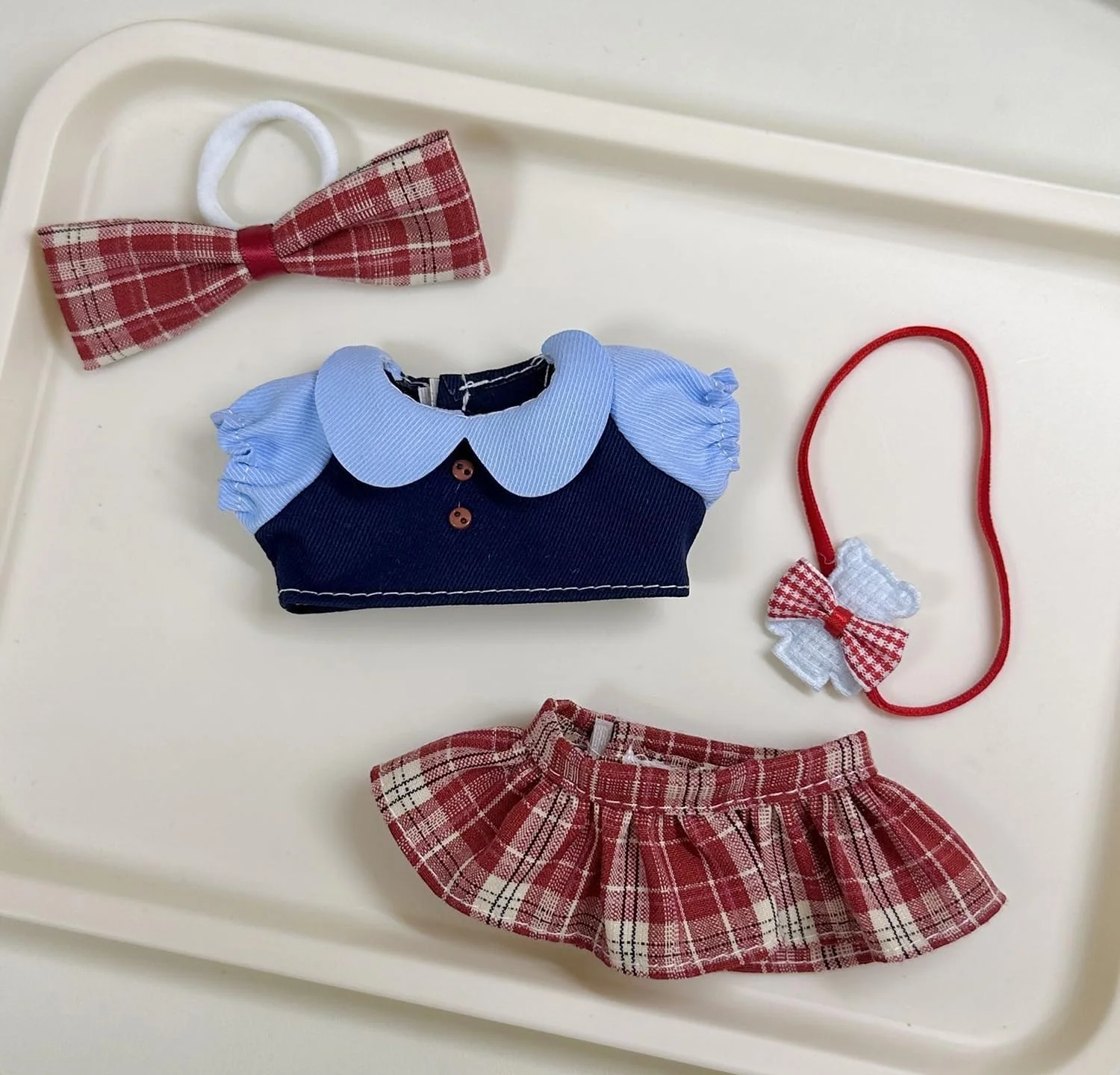 ست لباس 17 سانتی‌متری (بدون عروسک)، لباس‌های عروسکی ناز 6.7 اینچی مناسب برای لوازم جانبی عروسک‌ها، لباس‌های ناز برای لباس پوشیدن با سبک منحصر به فرد، طراحی شده برای لباس‌های لابوبو