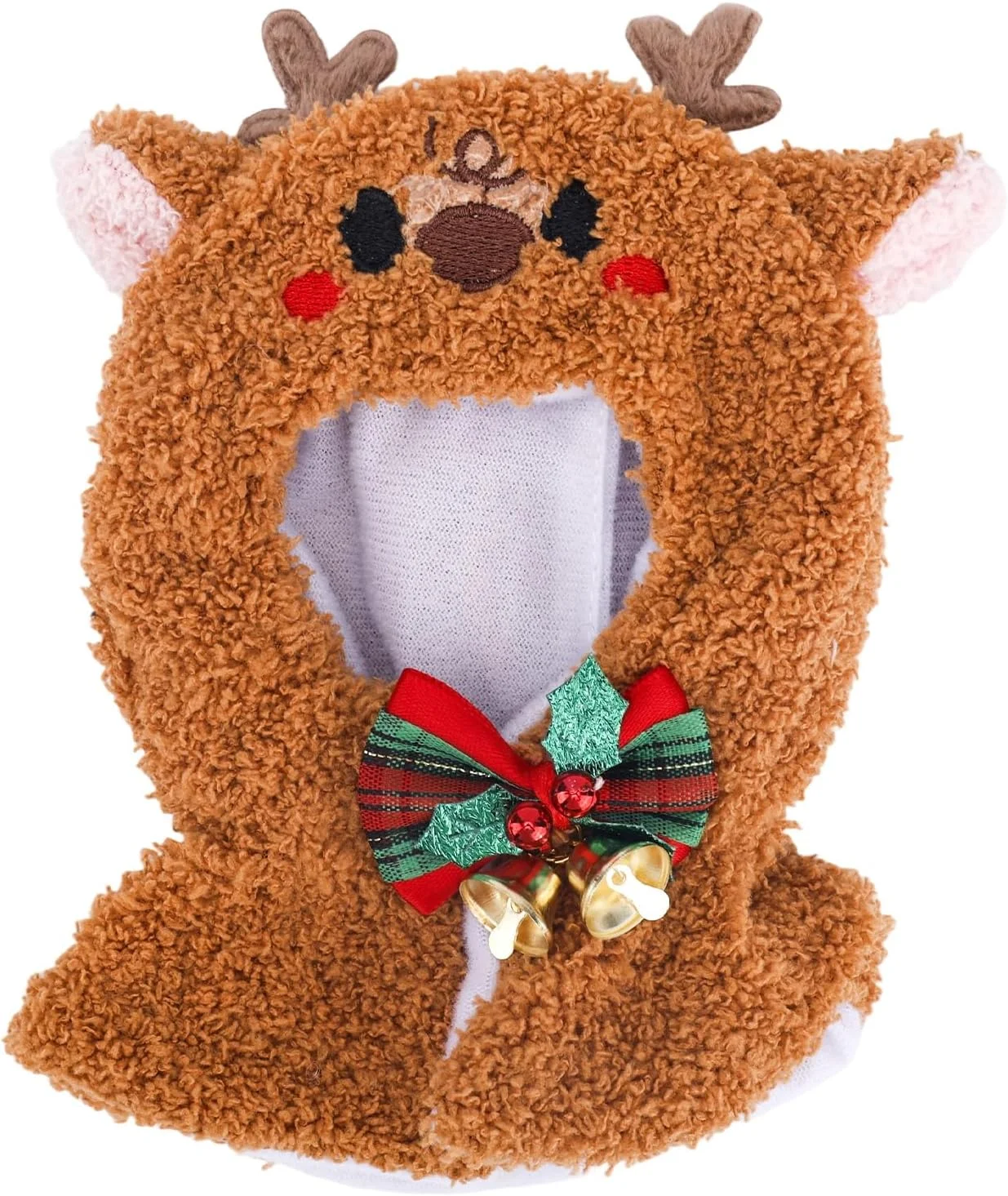 لباس کریسمس برای عروسک های 17 سانتی متری، لباس عروسکی با طرح کارتونی گوزن شمالی زیبا، لوازم جانبی مد و تزئینی برای سرگرمی کریسمس (بدون عروسک)