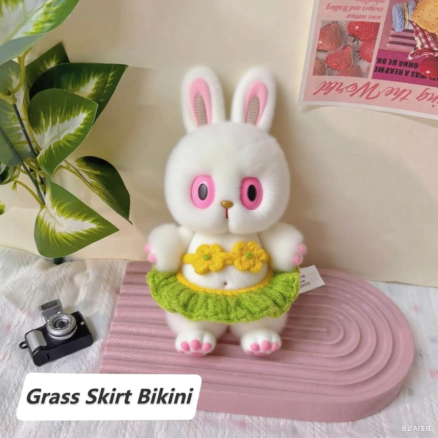 ست لباس برای عروسک 17 سانتی متری، ست بیکینی برای لباس عروسک 15-17 سانتی متری، لباس 2 تکه زیبا، قلاب بافی دست ساز (بدون عروسک)