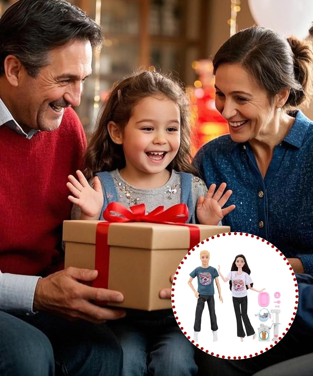 والنبایلی 15 تکه لباس و لوازم جانبی مد عروسک، ست لباس عروسک 30 سانتی متری شامل 2 جفت لباس، 2 جفت کفش، 2 جفت شلوار، 1 ست لوازم جانبی حیوانات خانگی برای عروسک های دخترانه و پسرانه 11.5 اینچی