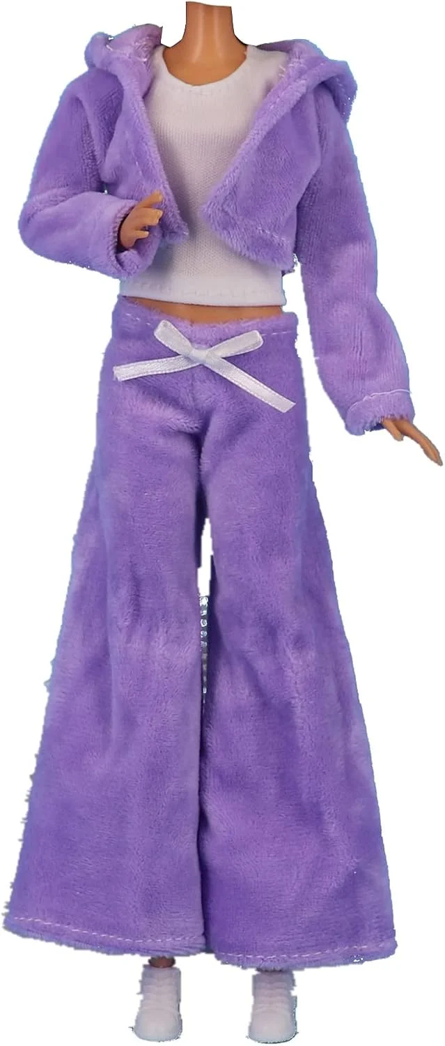 لباس عروسک لنس هوم، 5 ست لباس مد روز، لباس پاییزی، لباس بهاری، ژاکت، شلوار، کفش، جوراب، کیف برای لوازم جانبی عروسک های 29 سانتی متری، هدیه کودک (G)