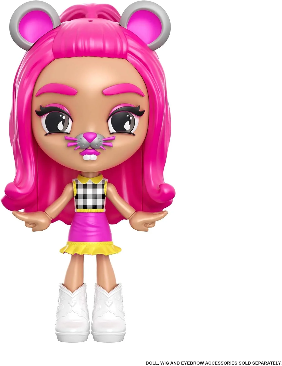 ست لوازم جانبی تغییر حالت موش خجالتی Mattel Lotta Looks با قطعات قابل تعویض، چند رنگ (GGR24)