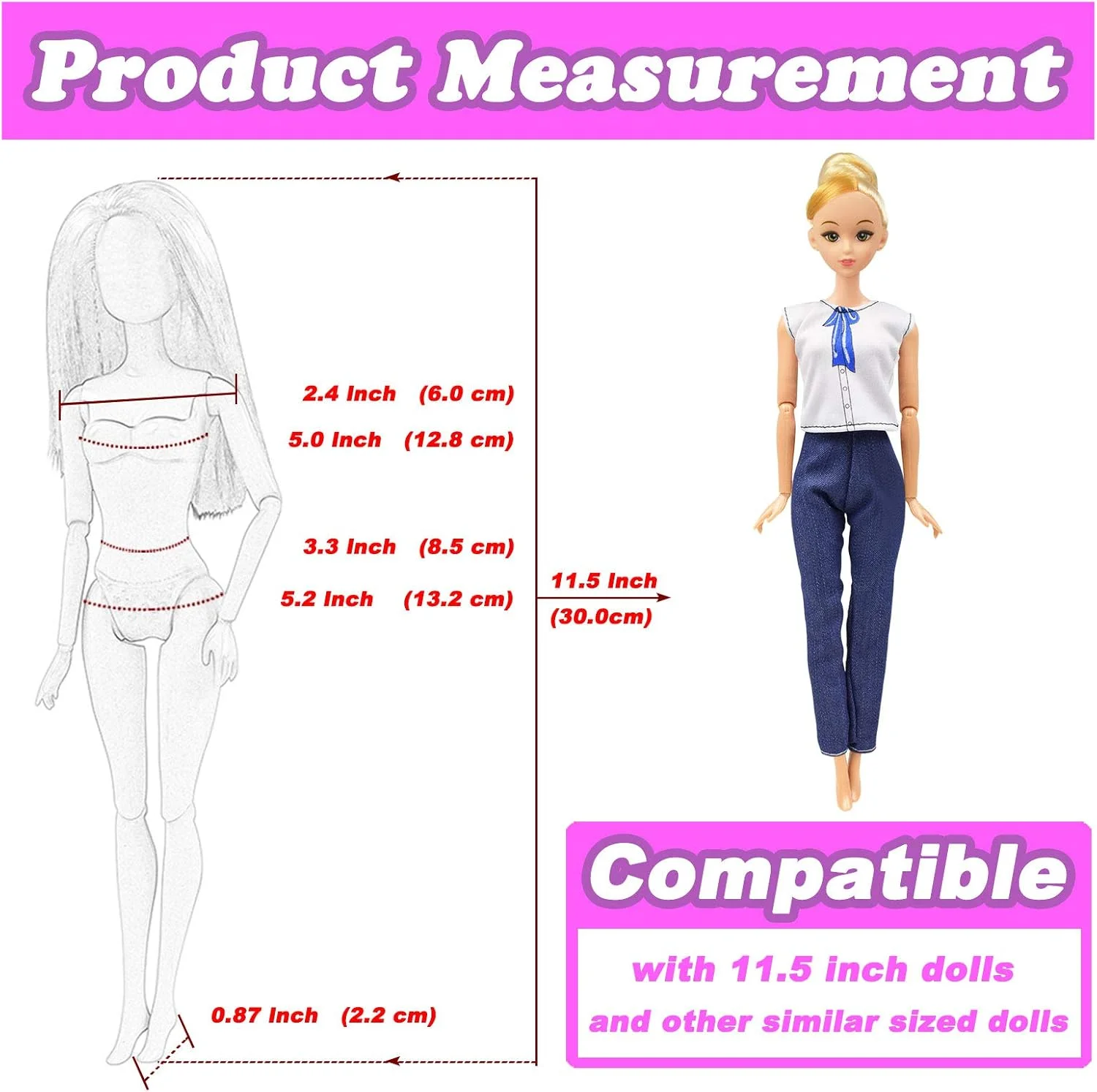 لباس عروسک zheyistep مناسب برای عروسک دخترانه 11.5 اینچی، 20 تکه لباس غیررسمی و لوازم جانبی عروسک با 10 جفت کفش + 10 لباس مجلسی عروسک لباس عروسک zheyistep مناسب برای عروسک دخترانه 11.5 اینچی، 20 تکه لباس غیررسمی و لوازم جانبی عروسک با 10 جفت کفش + 10 لباس مجلسی عروسک