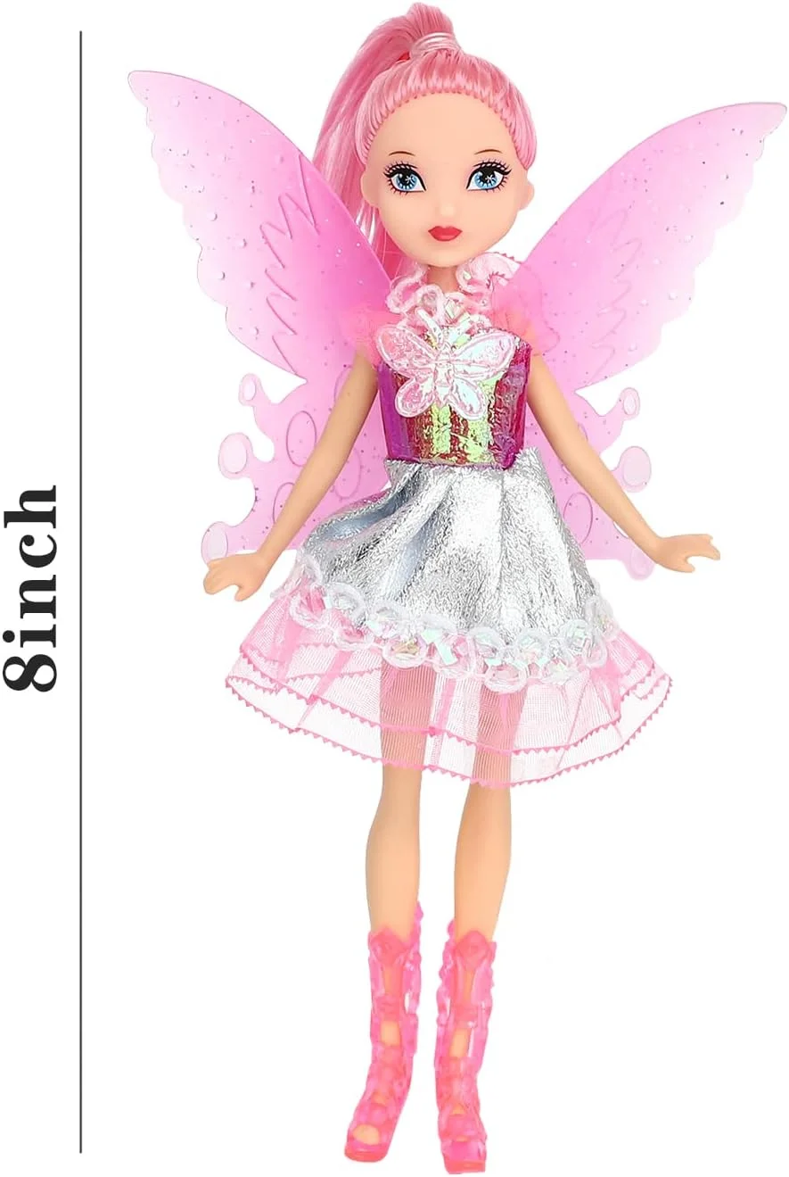 اونست، 5 ست عروسک دخترانه پری 8 اینچی شامل 5 ست عروسک پری گل 8 اینچی، 5 تکه لباس عروسک دست ساز، 5 جفت کفش عروسک اونست، 5 ست عروسک دخترانه پری 8 اینچی شامل 5 ست عروسک پری گل 8 اینچی، 5 تکه لباس عروسک دست ساز، 5 جفت کفش عروسک