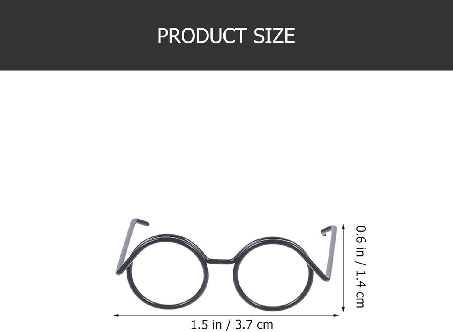 NUOBESTY 20 عدد عینک مینیاتوری عروسک، فریم فلزی، لنز شفاف، عینک پارچه ای برای لباس پوشیدن عروسک، لوازم جانبی لباس عروسک برای کاردستی های DIY