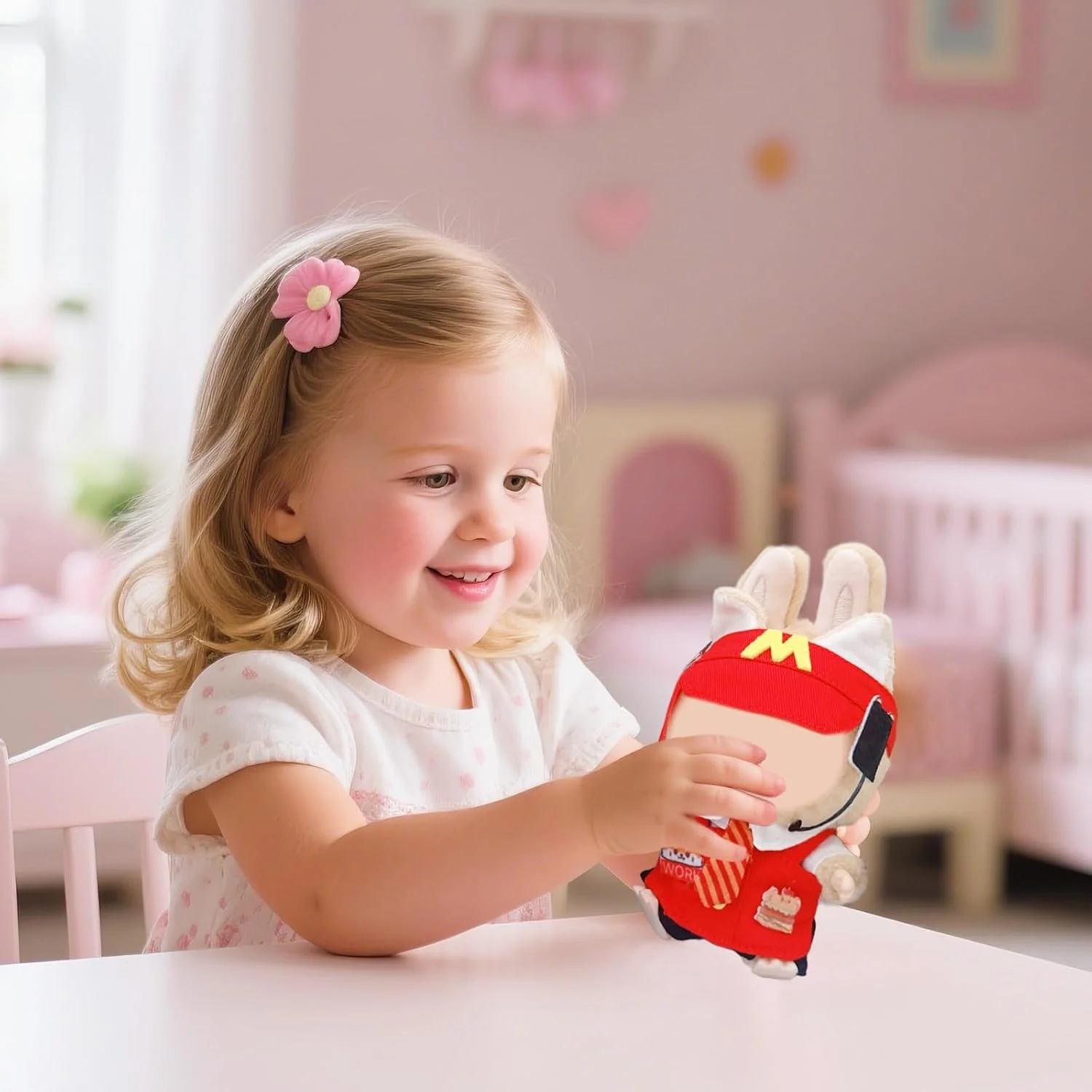 ست لباس پیشخدمت عروسکی FUNI، 6 تکه لوازم جانبی لباس برای عروسک های 17 سانتی متری، لباس قرمز با کلاه، تاپ، جلیقه، کراوات، شلوار و کیسه پاپ کورن، راحت و کشسان، پوشیدن آسان، هدیه ای عالی برای دختران، کودکان و...