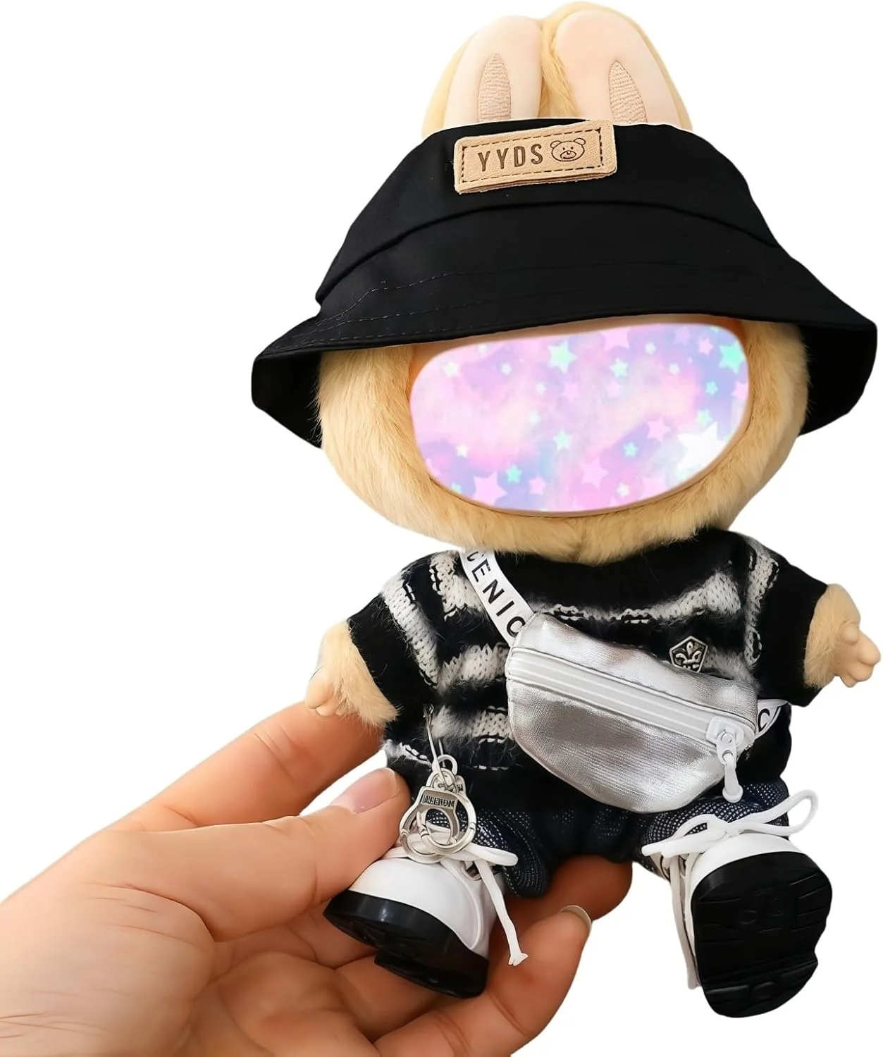 ست لباس عروسک FUNI 17 سانتی‌متری، ست لباس غیررسمی 5 تکه برای عروسک‌های 6.7 اینچی، کلاه و لوازم جانبی فشن، مناسب برای بازی و نمایش عروسک‌های نسل 1/2/3، هدیه به سبک کاوایی برای تعطیلات و تولدها