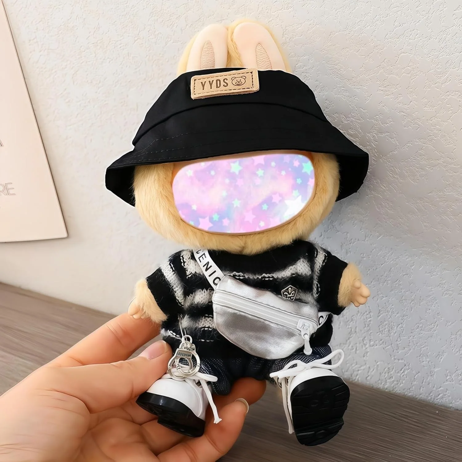 ست لباس عروسک FUNI 17 سانتی‌متری، ست لباس غیررسمی 5 تکه برای عروسک‌های 6.7 اینچی، کلاه و لوازم جانبی فشن، مناسب برای بازی و نمایش عروسک‌های نسل 1/2/3، هدیه به سبک کاوایی برای تعطیلات و تولدها