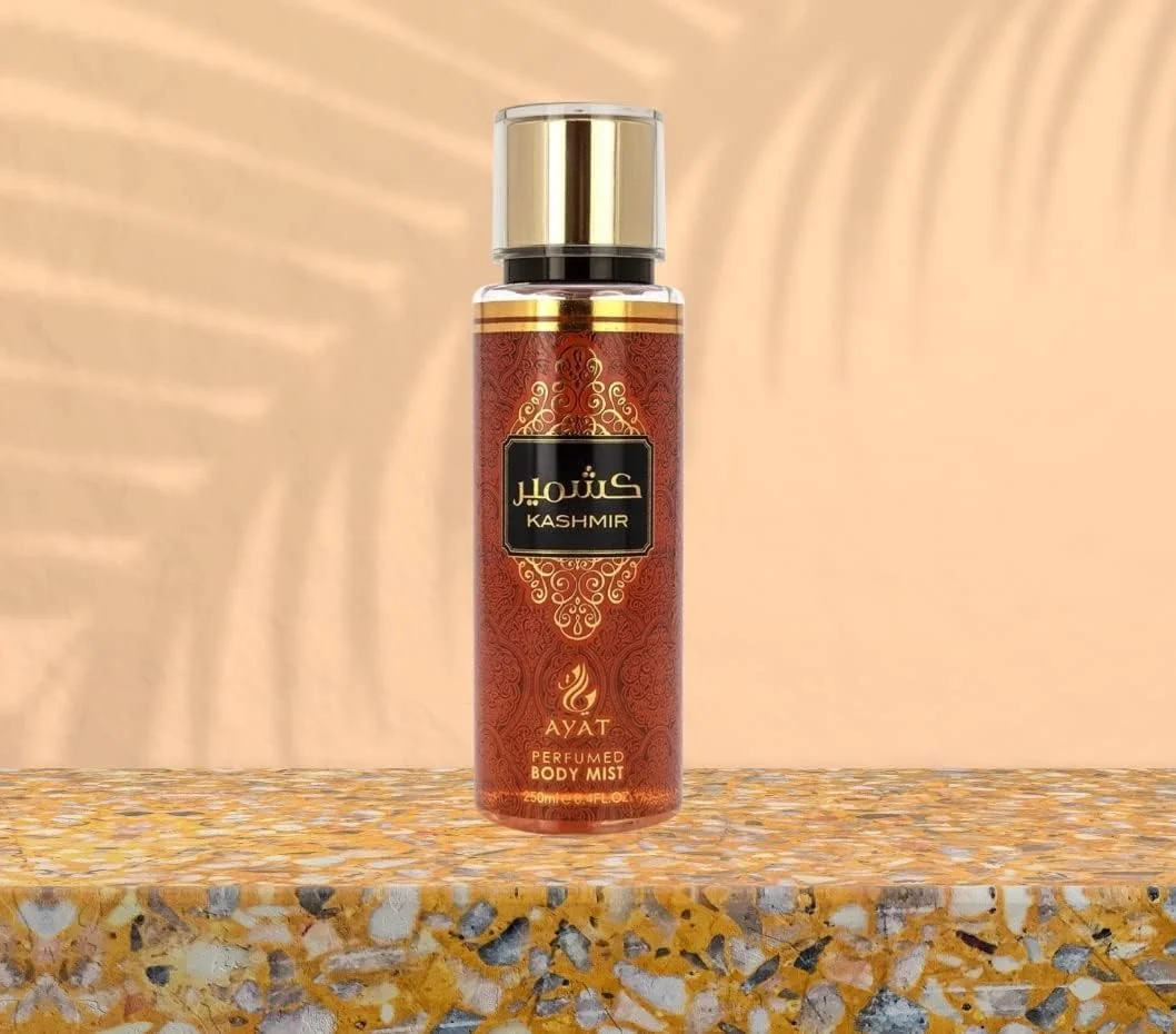 بادی میست خوشبو کننده بیزینس اسکوئر BS AYAT PERFUMES کشمیر 250 میلی لیتر - بادی میست با رایحه شرقی عربی برای مردان و زنان - ساخت دبی (کشمیر)
