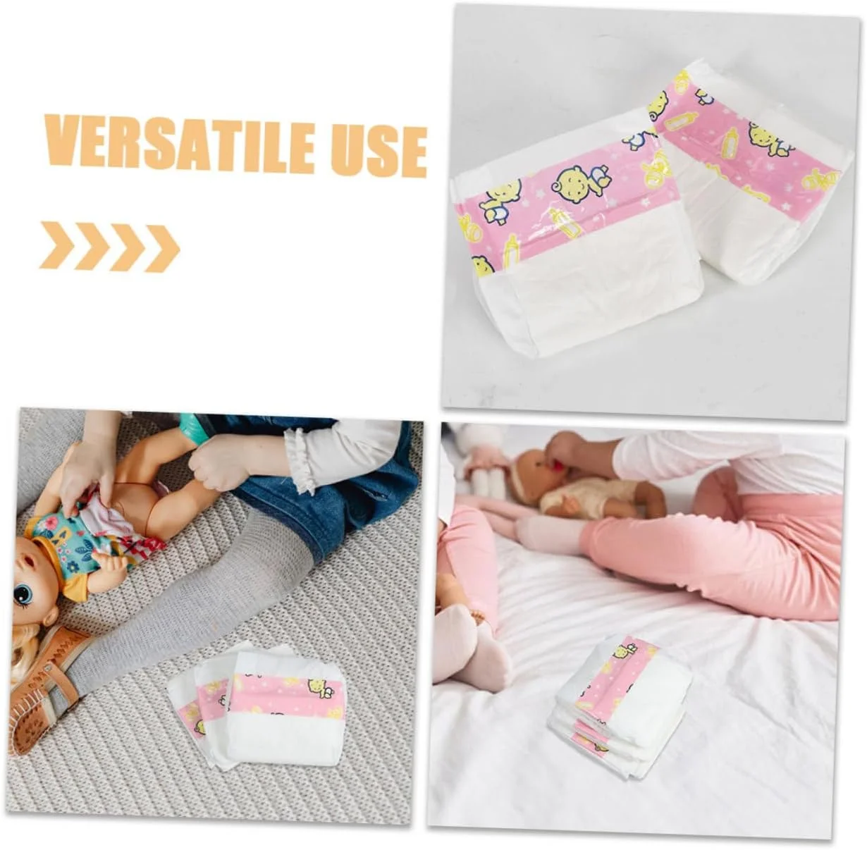 جامپ لان 8 عدد پوشک عروسک مینیاتوری، لوازم جانبی واقع گرایانه نوزاد، شورت عروسکی برای بازی های خیالی، پوشک بچه برای خانه و پیش دبستانی