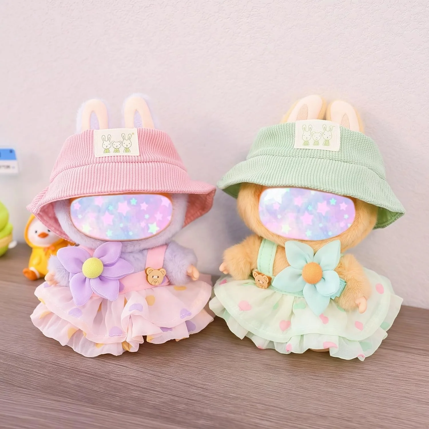 ست لباس عروسک FUNI 17 سانتی متری، ست لباس 3 تکه با کلاه و لوازم جانبی گل، مد کاوایی برای عروسک های نسل 6.7 اینچی 1/2/3، مناسب برای بازی و نمایش، هدیه ای عالی برای تعطیلات و تولدها ست لباس عروسک FUNI 17 سانتی متری، ست لباس 3 تکه با کلاه و لوازم جانبی گل، مد کاوایی برای عروسک های نسل 6.7 اینچی 1/2/3، مناسب برای بازی و نمایش، هدیه ای عالی برای تعطیلات و تولدها