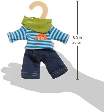 لباس جین راه راه عروسک مینیاتوری Heless 9315