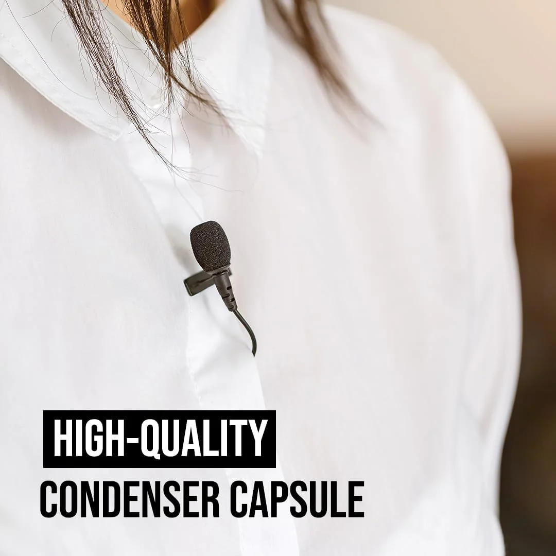 میکروفون یقه‌ای حرفه‌ای RØDE Lavalier GO برای پخش، فیلمسازی، تولید محتوا، ضبط صدا در استودیو و لوکیشن - مشکی (بازسازی شده)