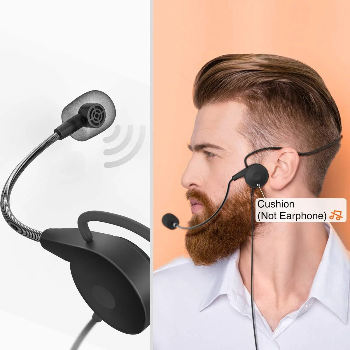 میکروفون های بی سیم FIFINE با گیرنده USB، فرستنده، هدست و میکروفون یقه ای کلیپسی برای کامپیوتر (K031B)