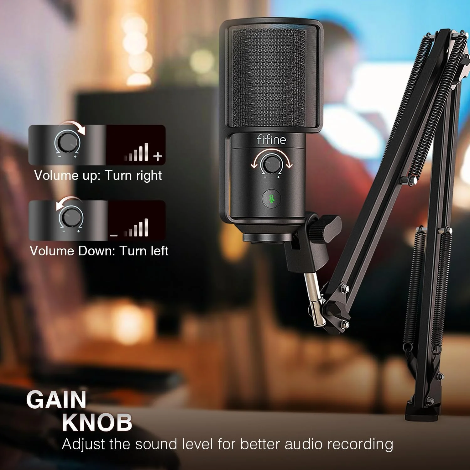 میکروفون USB پادکست FIFINE برای کامپیوتر، میکروفون کاندنسر Plug & Play با بازوی بوم، دکمه قطع صدا، دکمه تنظیم صدا، میکروفون ضبط کامپیوتر برای آواز خواندن، استریمینگ، بازی، یوتیوب - T669PRO1 میکروفون USB پادکست FIFINE برای کامپیوتر، میکروفون کاندنسر Plug & Play با بازوی بوم، دکمه قطع صدا، دکمه تنظیم صدا، میکروفون ضبط کامپیوتر برای آواز خواندن، استریمینگ، بازی، یوتیوب - T669PRO1