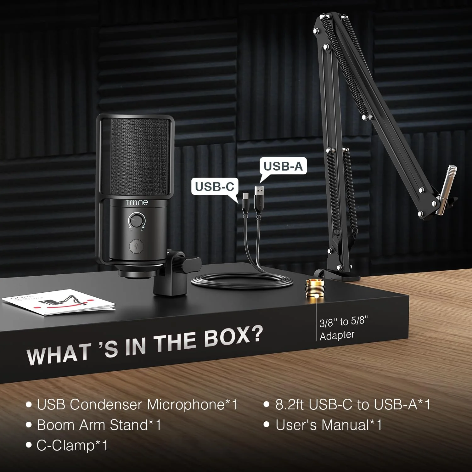میکروفون USB پادکست FIFINE برای کامپیوتر، میکروفون کاندنسر Plug & Play با بازوی بوم، دکمه قطع صدا، دکمه تنظیم صدا، میکروفون ضبط کامپیوتر برای آواز خواندن، استریمینگ، بازی، یوتیوب - T669PRO1 میکروفون USB پادکست FIFINE برای کامپیوتر، میکروفون کاندنسر Plug & Play با بازوی بوم، دکمه قطع صدا، دکمه تنظیم صدا، میکروفون ضبط کامپیوتر برای آواز خواندن، استریمینگ، بازی، یوتیوب - T669PRO1