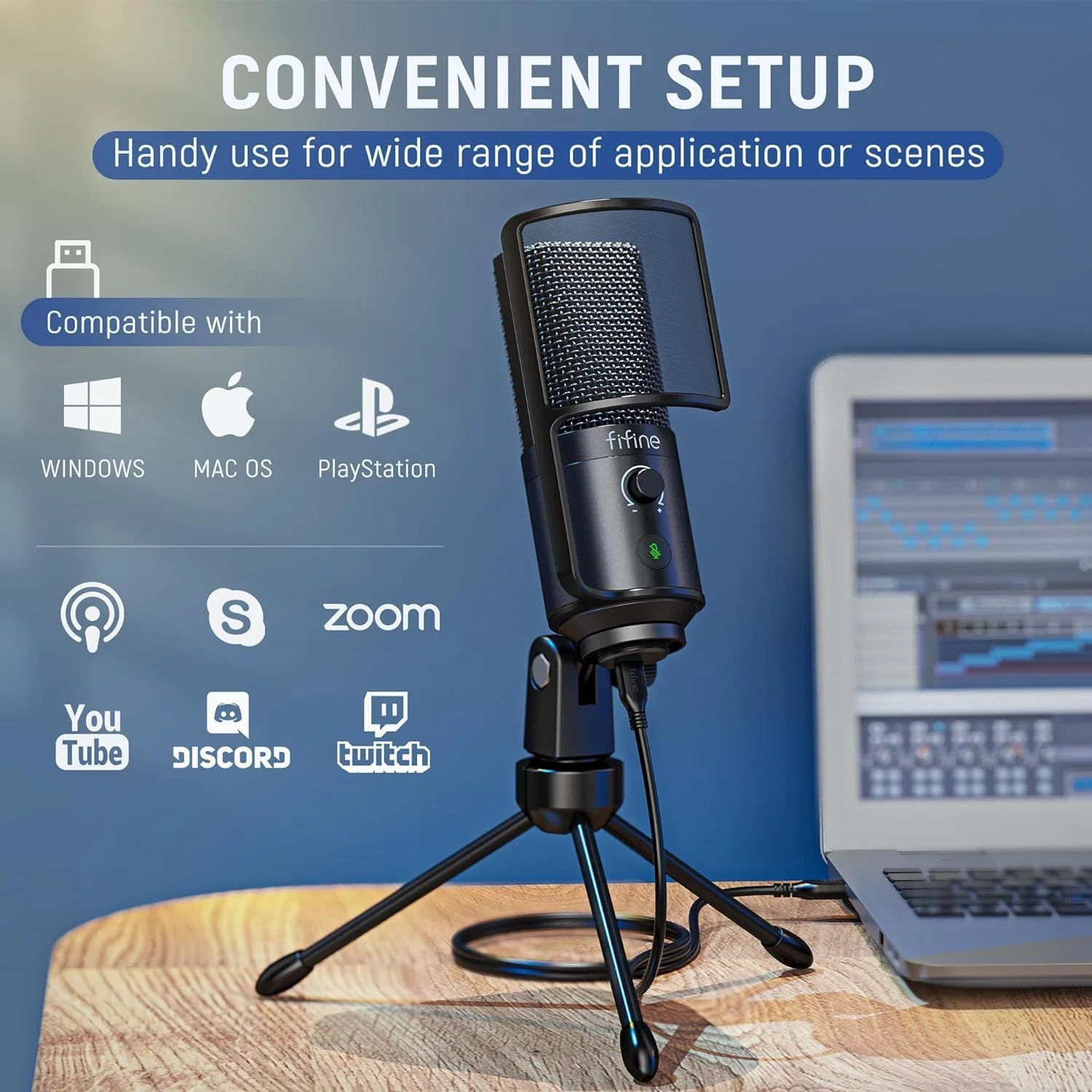 میکروفون USB پادکست FIFINE، میکروفون کاندنسر کامپیوتر PC با قابلیت اتصال آسان و کیت میکروفون با بازوی بوم، دیافراگم بزرگ 16 میلیمتری، دکمه بیصدا برای ضبط، آواز، استریمینگ، یوتیوب و بازی - T669PRO1 میکروفون USB پادکست FIFINE، میکروفون کاندنسر کامپیوتر PC با قابلیت اتصال آسان و کیت میکروفون با بازوی بوم، دیافراگم بزرگ 16 میلیمتری، دکمه بیصدا برای ضبط، آواز، استریمینگ، یوتیوب و بازی - T669PRO1