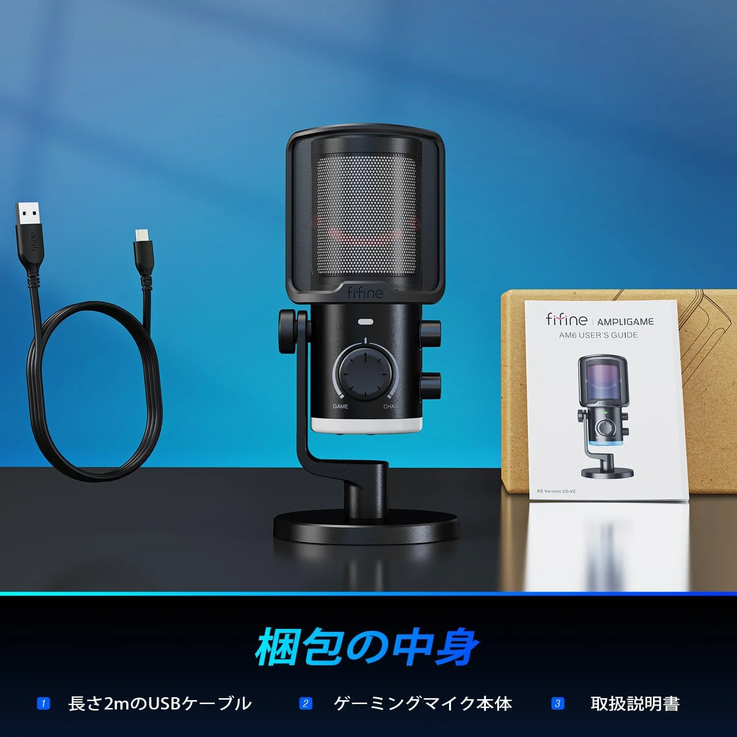 میکروفون USB کاندنسر FIFINE برای بازی/چت، میکروفون گیمینگ PC یک طرفه با نورپردازی RGB، کنترل صدا، دکمه قطع صدا، حذف نویز، استریم زنده دیسکورد برای ویندوز، مک، PS4، PS5
