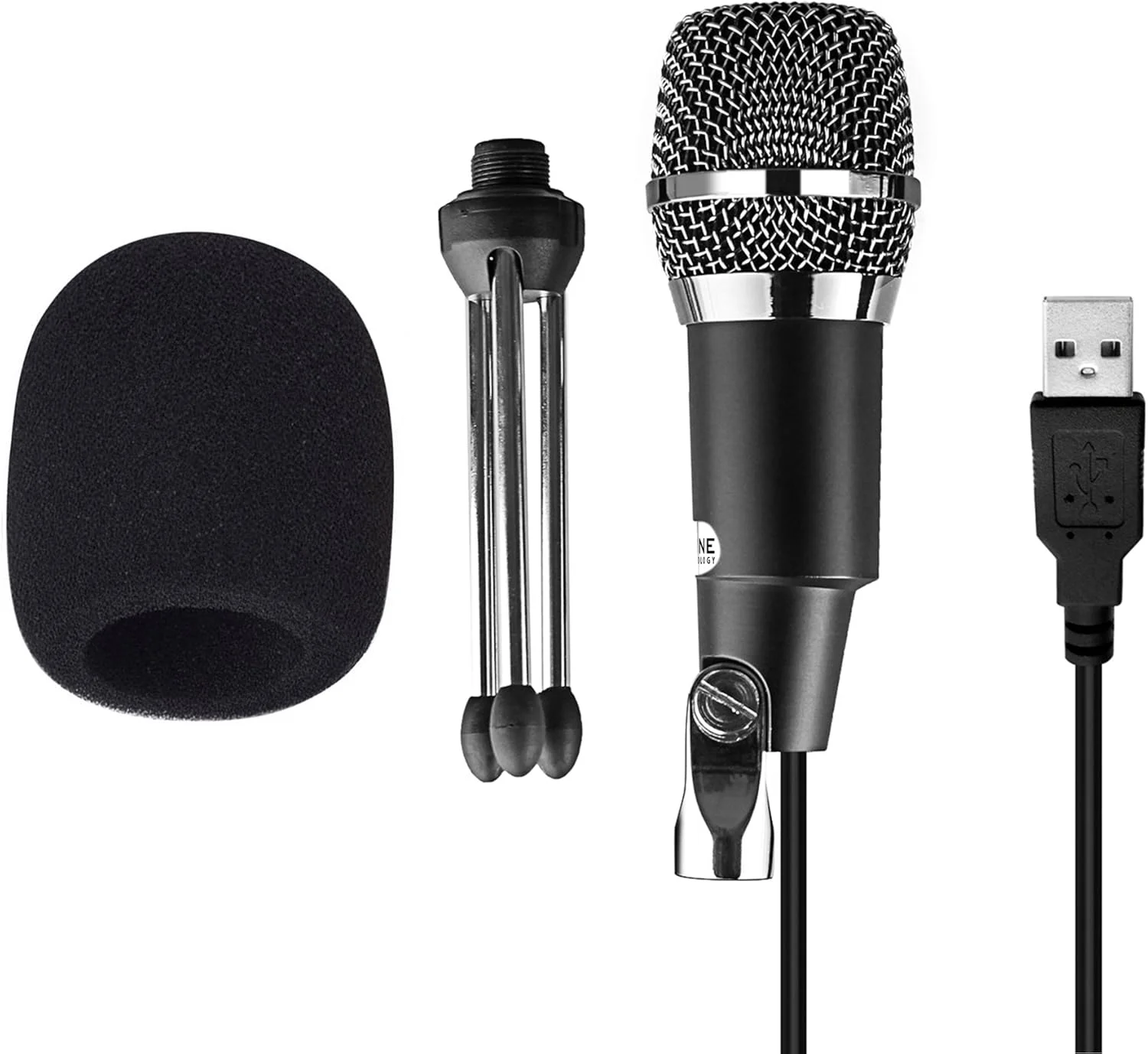 میکروفون USB FIFINE، میکروفون کندانسور USB خانگی Plug & Play برای اسکایپ، ضبط برای یوتیوب، جستجوی صوتی گوگل، بازی ها (ویندوز/مک) - K668