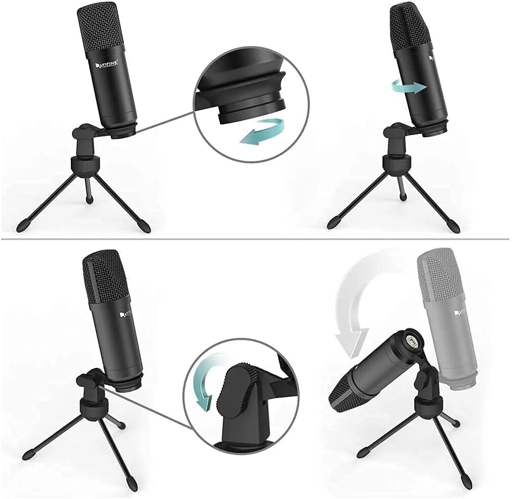 میکروفون USB کاندنسر FIFINE برای کامپیوتر ویندوز، لپ تاپ، مک، PS4