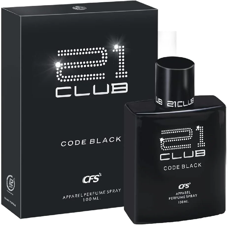 ادکلن مردانه ماندگار سی اف اس سری CREATIVE FRAGRANCE مدل 21 Club Code Black حجم 100 میلی لیتر