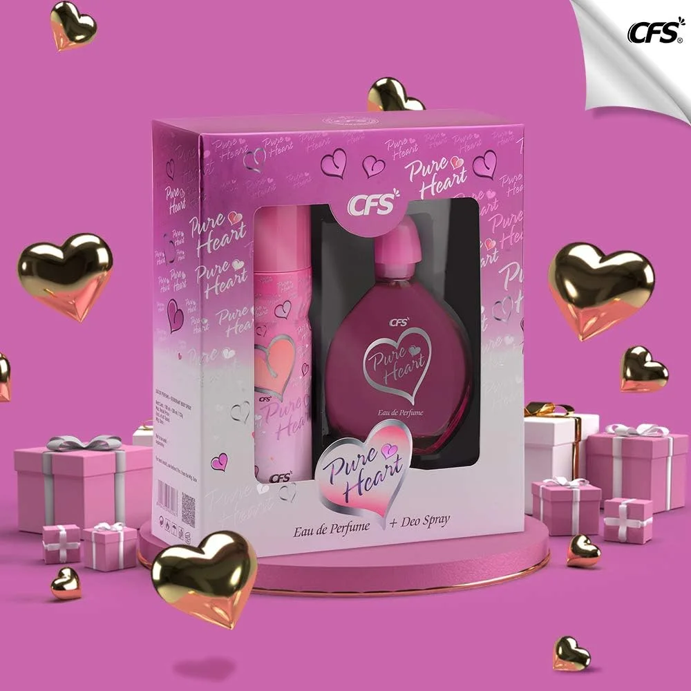 ادکلن زنانه سی اف اس مدل CREATIVE FRAGRANCE SERIES PURE HEART PINK حجم 100 میلی لیتر به همراه اسپری دئودورانت ادکلن زنانه سی اف اس مدل CREATIVE FRAGRANCE SERIES PURE HEART PINK حجم 100 میلی لیتر به همراه اسپری دئودورانت