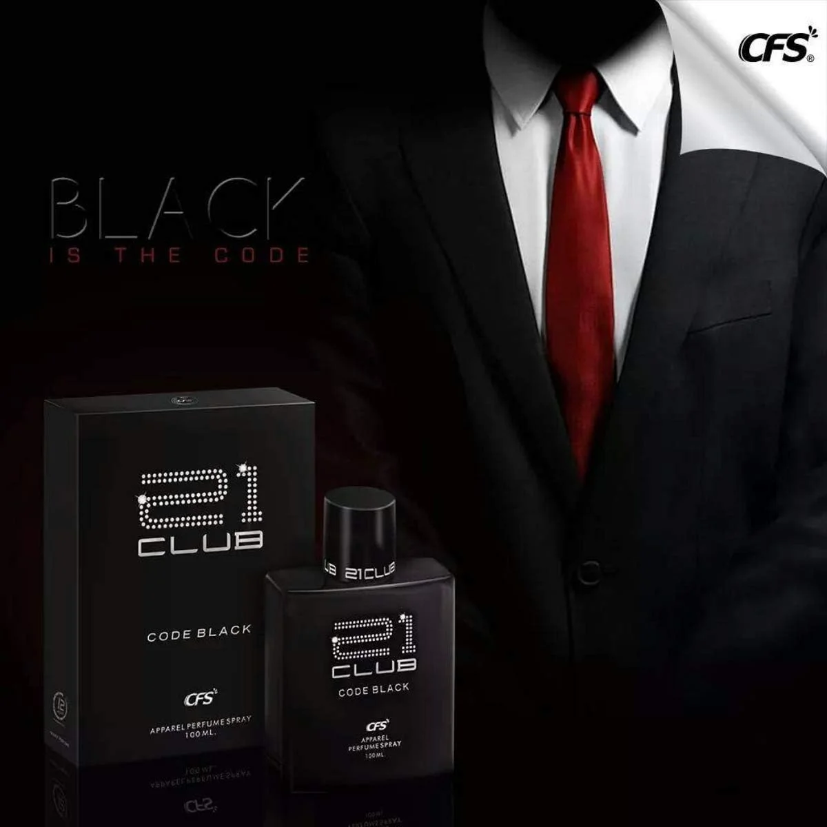 ادکلن مردانه ماندگار سی اف اس سری CREATIVE FRAGRANCE مدل 21 Club Code Black حجم 100 میلی لیتر ادکلن مردانه ماندگار سی اف اس سری CREATIVE FRAGRANCE مدل 21 Club Code Black حجم 100 میلی لیتر
