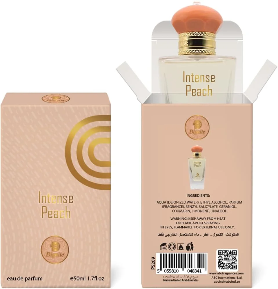 عطر دیگنیت اینتنس هلو 50 میلی لیتر - ادو پرفیوم - ترکیبی از مرکبات تازه با گریپ فروت، نعناع و چوب سدر - رایحه ای پویا برای مردان